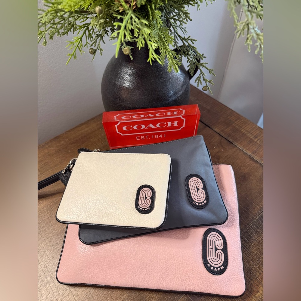 Coach Trio Colorblock Pouches